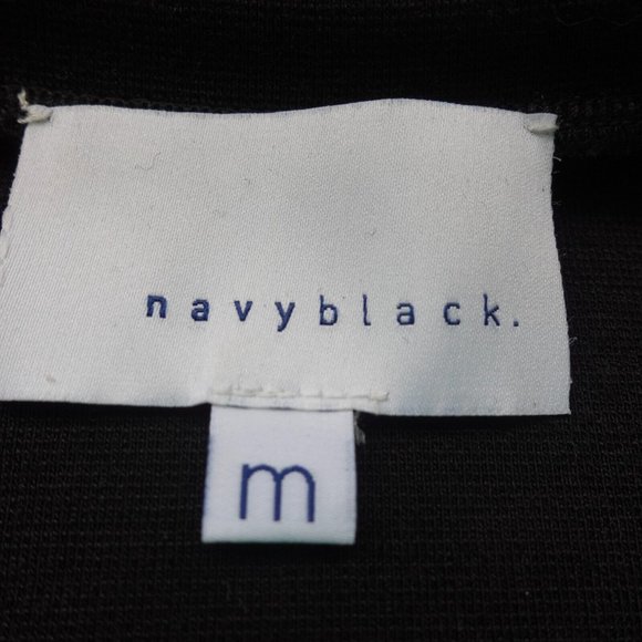 Cropped Top Women Size Medium Black Wool Knit Merino Pullover Navyblack USA $189 - Picture 3 of 8